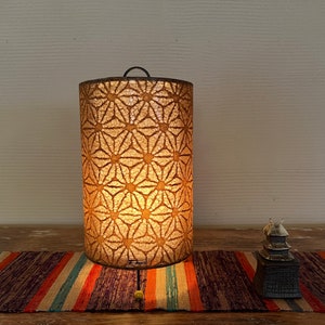 50% Off Sale... Japanese Lamp, Washi Paper Shade, Table or Desk, Handmade Washi Paper, Home Decor,  S-158