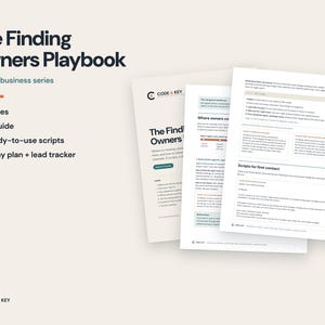 Airbnb Co-Host Finding Owners Playbook, 21 Scripts to Get Property Management Clients, 30-Day Plan and Lead Tracker PDF