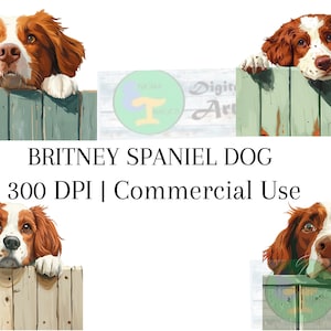 Brittany Spaniel Dog Breed, Brittany Dog Gift, Cute Dog Artwork, dogs, Spaniel Stickers, Gifts for Pets, Pet portrait, Pet Loss Memorial