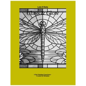 Modèles de peinture à points effet verre et phosphorescent (PDF) | 12 pages de coloriage à imprimer | Coloriages relaxants pour adultes | Téléchargement instantané image 1