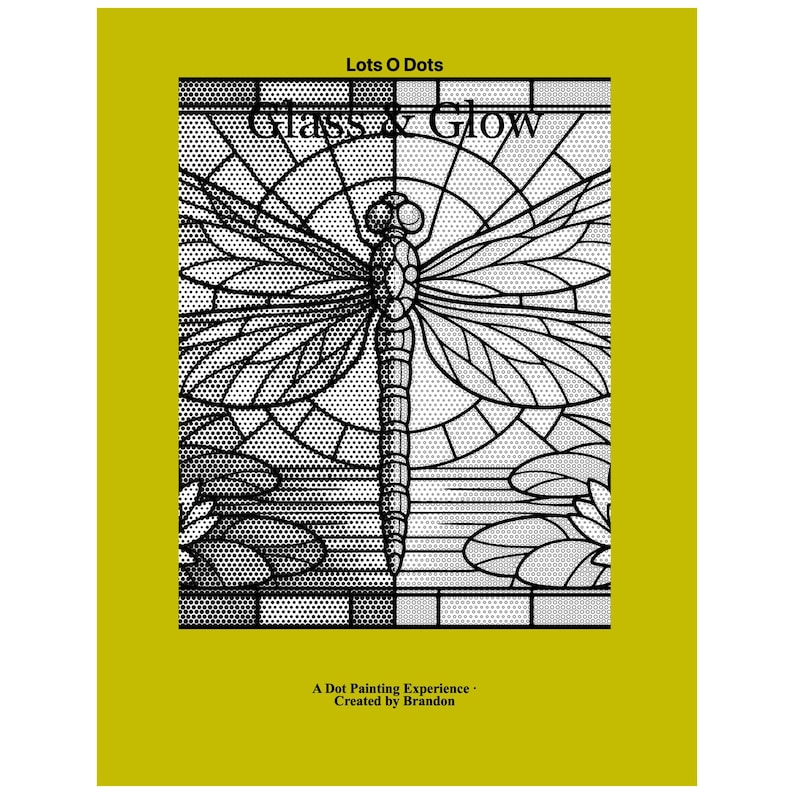 Modèles de peinture à points effet verre et phosphorescent (PDF) | 12 pages de coloriage à imprimer | Coloriages relaxants pour adultes | Téléchargement instantané image 1