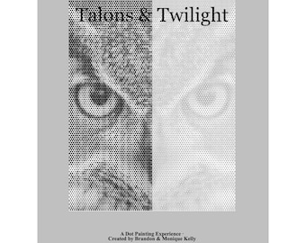 Patrones de pintura de puntos de Talons & Twilight en PDF / 12 páginas de arte de puntos imprimibles / Páginas para colorear relajantes para adultos / Descarga instantánea
