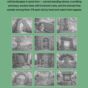 Patrones de pintura de puntos de raíces y runas en PDF / 12 páginas de arte de puntos imprimibles / Páginas para colorear relajantes para adultos / Descarga instantánea imagen 4