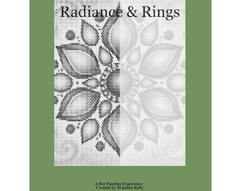 Patrones de pintura de puntos Radiance & Rings en PDF / 12 páginas de arte de puntos imprimibles / Páginas para colorear relajantes para adultos / Descarga instantánea