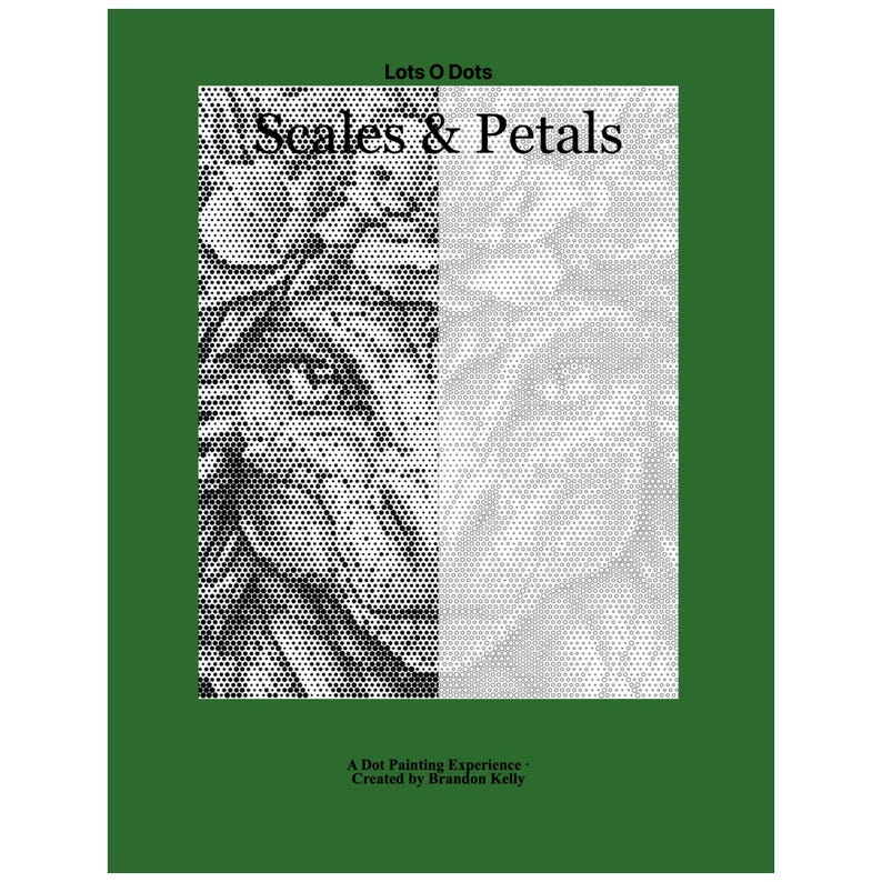 Scales & Petals Dot Painting Patterns PDF | 12 Printable Dot Art Pages | Relaxing Coloring Pages for Adults | Instant Download image 1