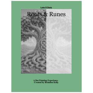 Patrones de pintura de puntos de raíces y runas en PDF / 12 páginas de arte de puntos imprimibles / Páginas para colorear relajantes para adultos / Descarga instantánea imagen 1