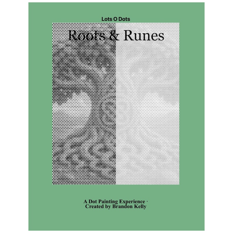 Patrones de pintura de puntos de raíces y runas en PDF / 12 páginas de arte de puntos imprimibles / Páginas para colorear relajantes para adultos / Descarga instantánea imagen 1
