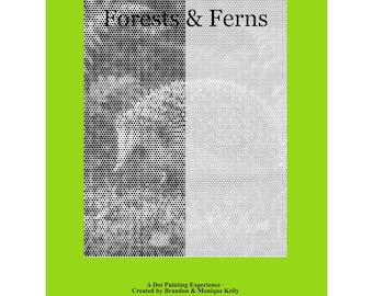 Motifs de peinture à points Forêts et Fougères (PDF) | 12 pages de coloriage à imprimer | Coloriages relaxants pour adultes | Téléchargement instantané
