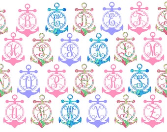 7 Laptop or drink ware Outdoor proof Vinyl sticker 10 Car window 8 Lilly P inspired Print Bow Framed Monogram Sticker Decal 6 9