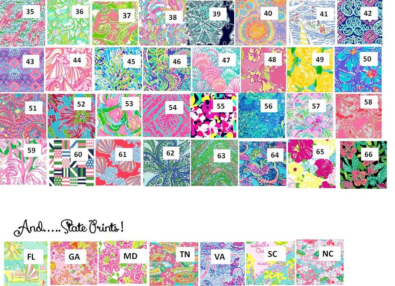 7 Laptop or drink ware Outdoor proof Vinyl sticker 10 Car window 8 Lilly P inspired Print Bow Framed Monogram Sticker Decal 6 9