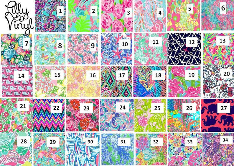 7 Laptop or drink ware Outdoor proof Vinyl sticker 10 Car window 8 Lilly P inspired Print Bow Framed Monogram Sticker Decal 6 9