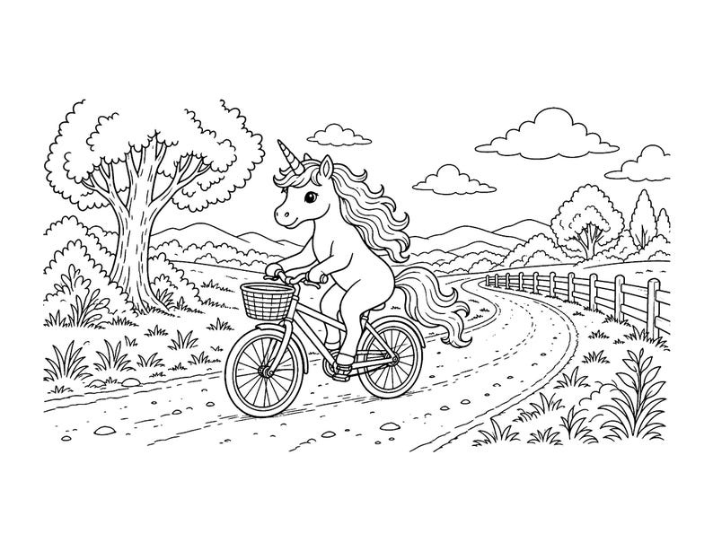 Glitzernde Einhorn-Träume: Einhorn-Malbuch zum Ausdrucken (PDF), Magische Regenbogen-Einhorn-Malvorlagen für Kinder und Erwachsene, Sofort-Download Bild 4