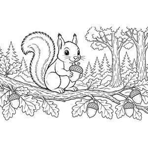 Knuffel Sprout Babies: Kleurboek met babydieren (printbaar PDF-bestand), schattige kleurplaten van bos- en boerderijdieren voor kinderen en volwassenen. afbeelding 5