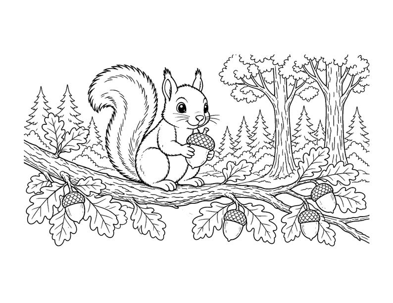 Knuffel Sprout Babies: Kleurboek met babydieren (printbaar PDF-bestand), schattige kleurplaten van bos- en boerderijdieren voor kinderen en volwassenen. afbeelding 5
