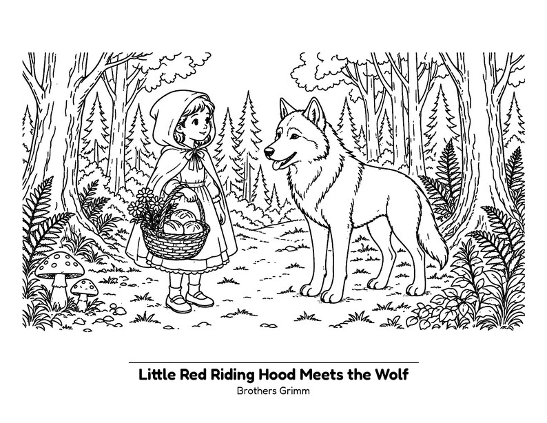 Storybook Attic: Enchanted Fairy Tale Classics | Vintage Fairy Tale Coloring Book for Adults, Teens and Kids, Detailed Storybook Scenes image 7