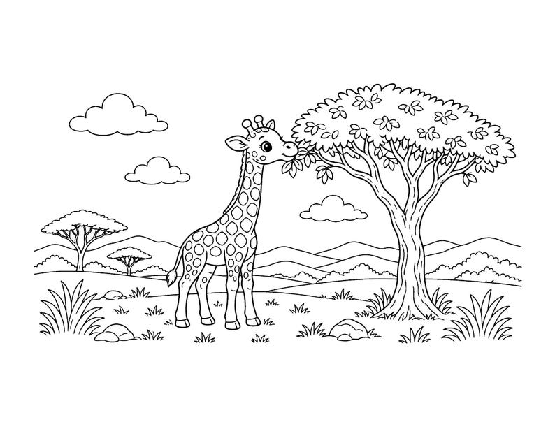 Knuffel Sprout Babies: Kleurboek met babydieren (printbaar PDF-bestand), schattige kleurplaten van bos- en boerderijdieren voor kinderen en volwassenen. afbeelding 3