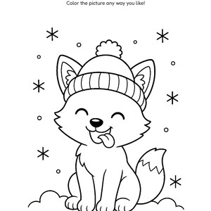 Penguin Activity Book Printable, 54 Designs | Winter Snow Coloring Pages and Activities for Kids & Adults, Ages 3-7, Printable PDF image 4
