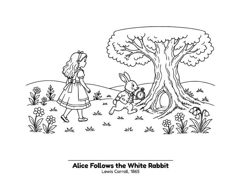 Clásicos acogedores de Storybook Attic / Libro para colorear de cuentos de hadas acogedores para niños y adultos, escenas de cuentos sencillas y llamativas, PDF imprimible imagen 2