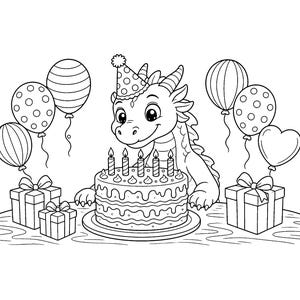 Pequeños Amigos Ember / Libro para colorear de dragones adorables para niños y adultos, dragones bebés tiernos, llamativos y fáciles de dibujar, PDF imprimible, descarga instantánea imagen 5
