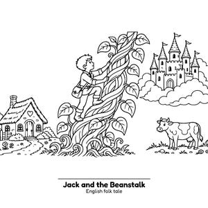 Clásicos acogedores de Storybook Attic / Libro para colorear de cuentos de hadas acogedores para niños y adultos, escenas de cuentos sencillas y llamativas, PDF imprimible imagen 9