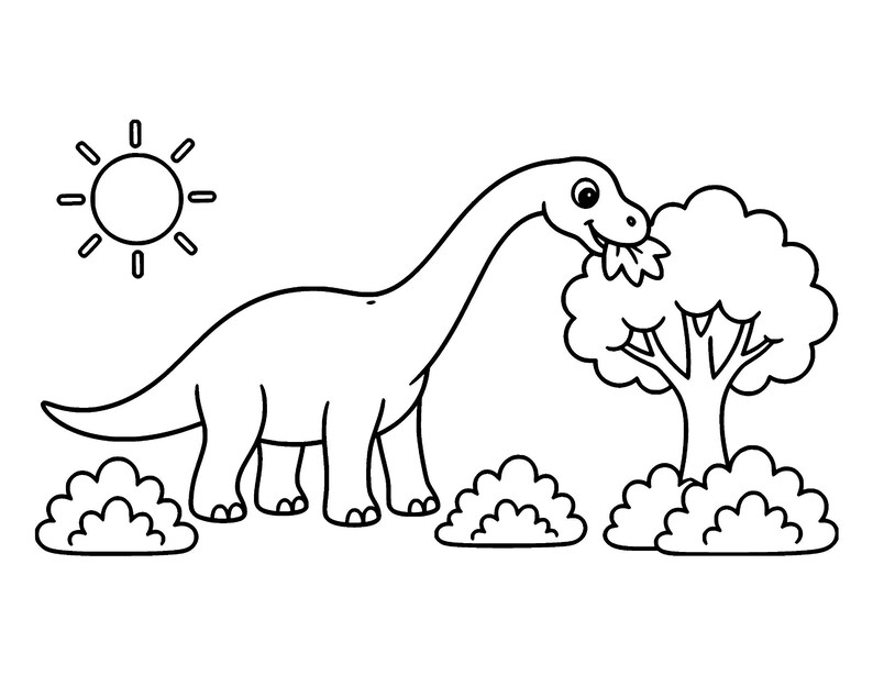 Dino Cozy Days: Dinosaur Coloring Book Printable PDF, Bold Easy Cute Dino Coloring Pages for Kids & Adults, Instant Download image 10