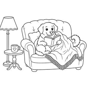 Waggy Tail Cuddles / Libro para colorear de perros y cachorros para niños y adultos, llamativo y fácil, PDF imprimible, descarga instantánea imagen 5