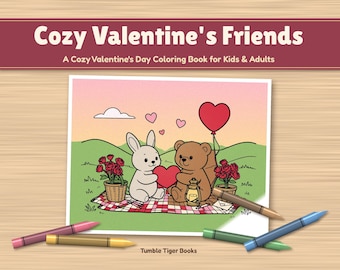 Disegni di San Valentino da colorare stampabili, simpatici animali per bambini e adulti, in formato PDF stampabile.