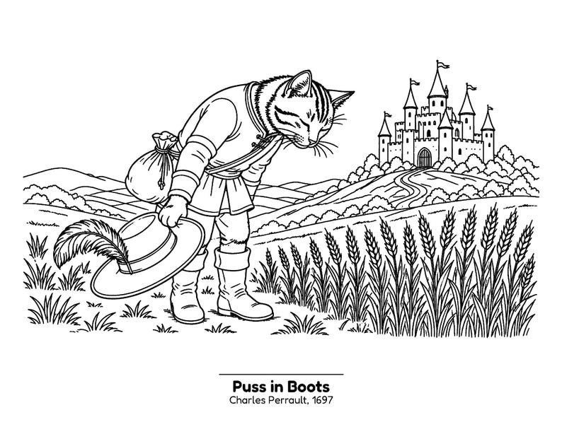 Storybook Attic: Enchanted Fairy Tale Classics | Vintage Fairy Tale Coloring Book for Adults, Teens and Kids, Detailed Storybook Scenes image 8