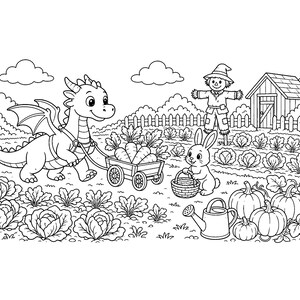 Pequeños Amigos Ember / Libro para colorear de dragones adorables para niños y adultos, dragones bebés tiernos, llamativos y fáciles de dibujar, PDF imprimible, descarga instantánea imagen 9