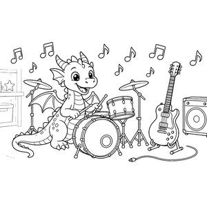 Pequeños Amigos Ember / Libro para colorear de dragones adorables para niños y adultos, dragones bebés tiernos, llamativos y fáciles de dibujar, PDF imprimible, descarga instantánea imagen 10