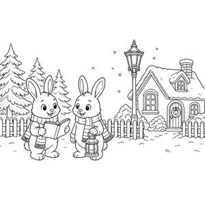 Twinkle Toasty Christmas: Christmas Coloring Book Printable PDF, Holiday Coloring Pages for Kids & Adults, Santa, Instant Download image 7