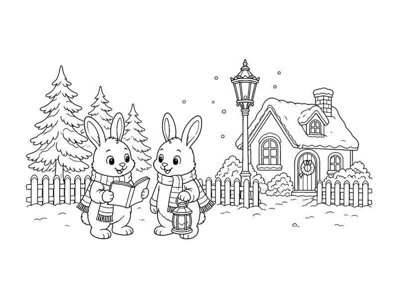 Twinkle Toasty Christmas: Christmas Coloring Book Printable PDF, Holiday Coloring Pages for Kids & Adults, Santa, Instant Download image 7