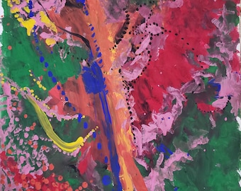 Faerie Wings Acrylic Painting, Reiki Healing Art (18x24)