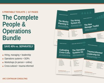 Complete People & Operations Bundle | 6 HR, Leadership, Workshop Toolkits (117 Pages)