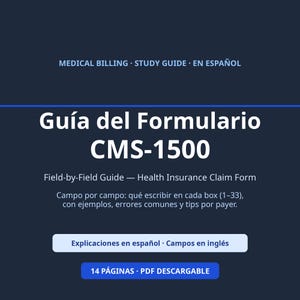 CMS-1500 Form Guide in Spanish | Medical Billing Study Guide (PDF Download)