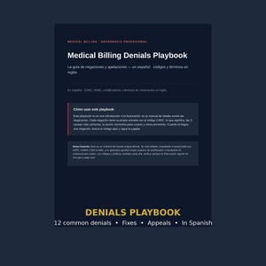 Poradnik dotyczący odmów rozliczeń medycznych w języku hiszpańskim | Kody CARC, poprawki, odwołania (pobierz plik PDF)