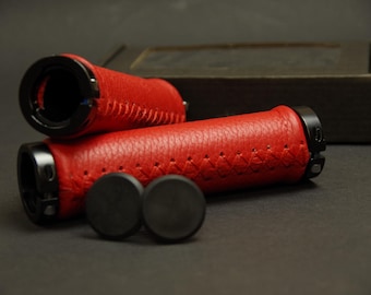 Red Grips for Bicycle.
