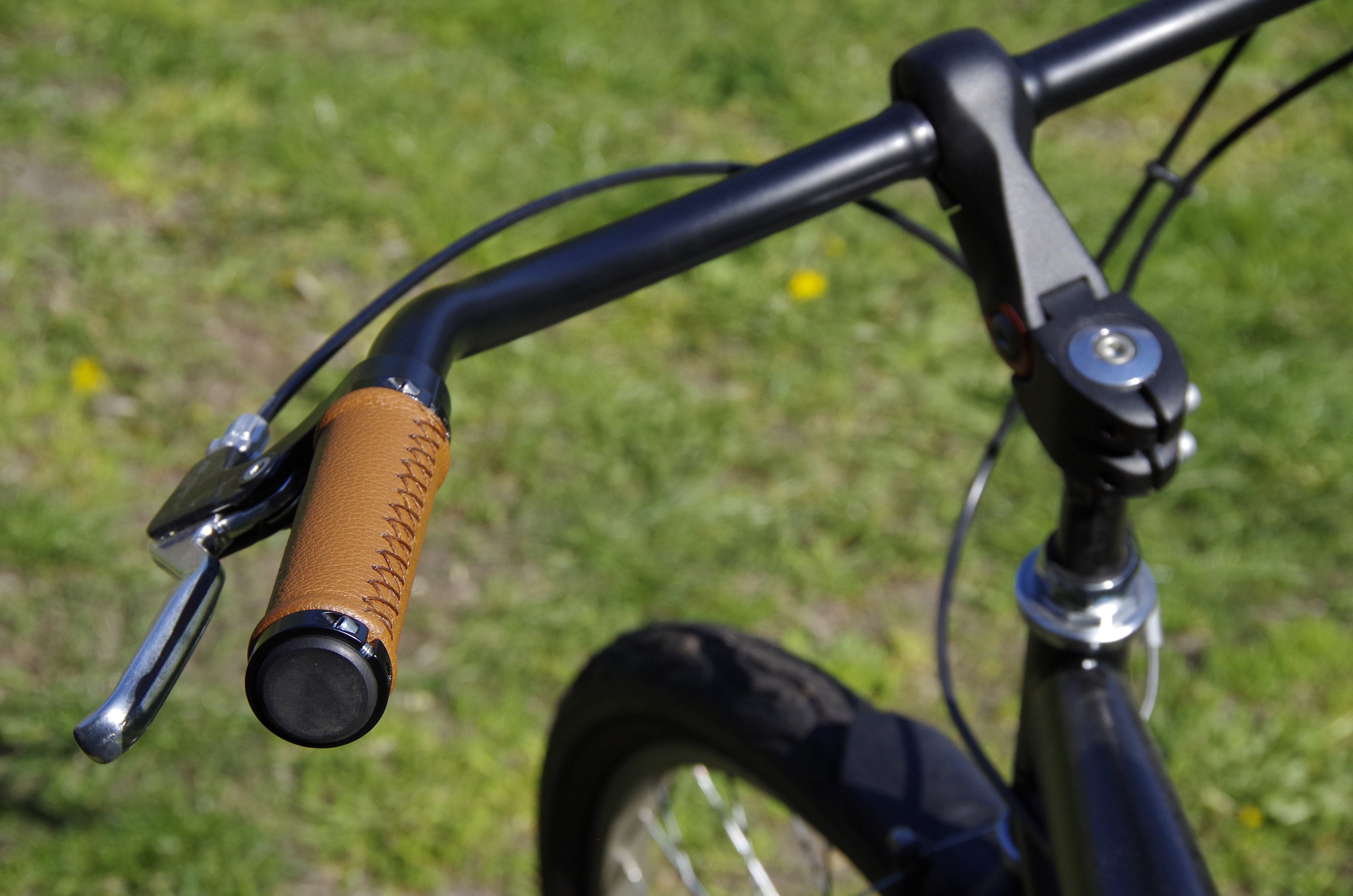 Leather Grips for Bicycle.