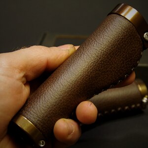 leather bicycle grips