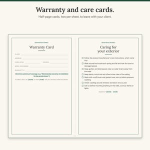 Contractor Client Forms Bundle, Estimate, Change Order, Warranty (PDF Download) image 8