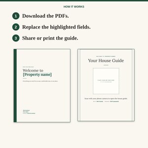 Three steps to download, edit, and share the guest guide