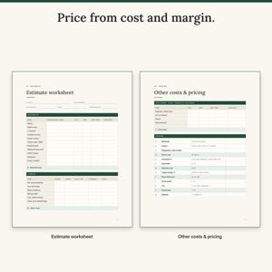 外壁工事請負業者向け見積書テンプレート、工事費用計算スプレッドシート、変更指示書ログ（デジタルダウンロード） 画像 5