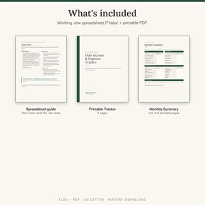 What is included: a working XLSX spreadsheet with seven tabs, an eight-page printable tracker and a Start Here guide