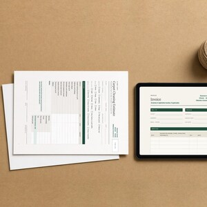 Kit para empresas de limpieza de alfombras: hoja de cálculo de precios, presupuesto, orden de trabajo, factura (descarga digital). imagen 2