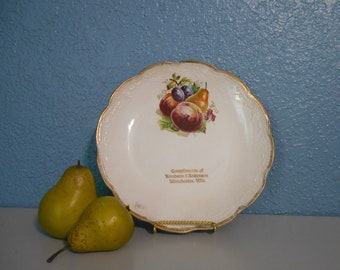 Vintage plate with fruit from Winchester, WI