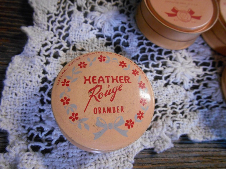 Whitehall Heather Rouge Oramber face powder, Whitehall Pharmacal Company, Vintage make up image 6