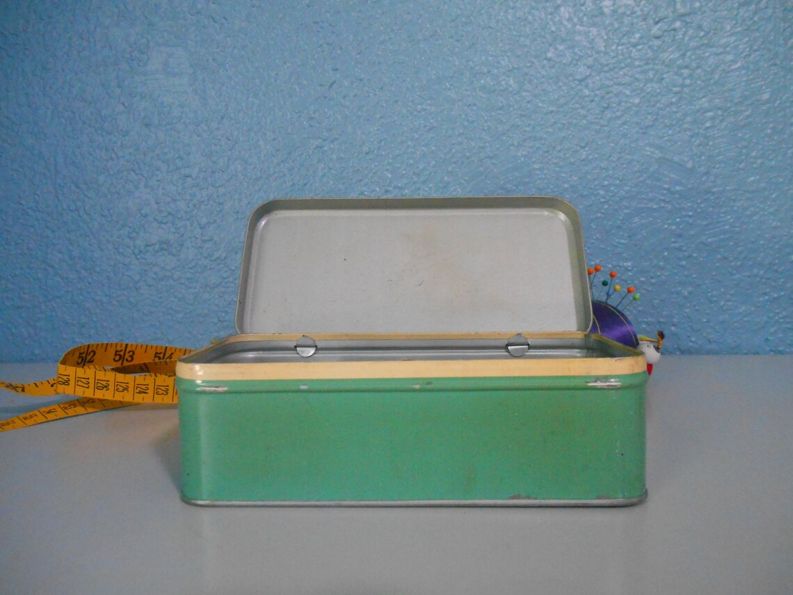 Metal Zig Zag Accessories Sewing Box With Accessories Etsy