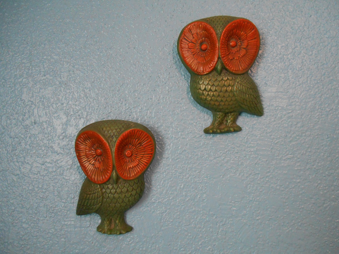 Owl Wall Decor Foam Craft Owls Owl Plaque Kitschy Etsy