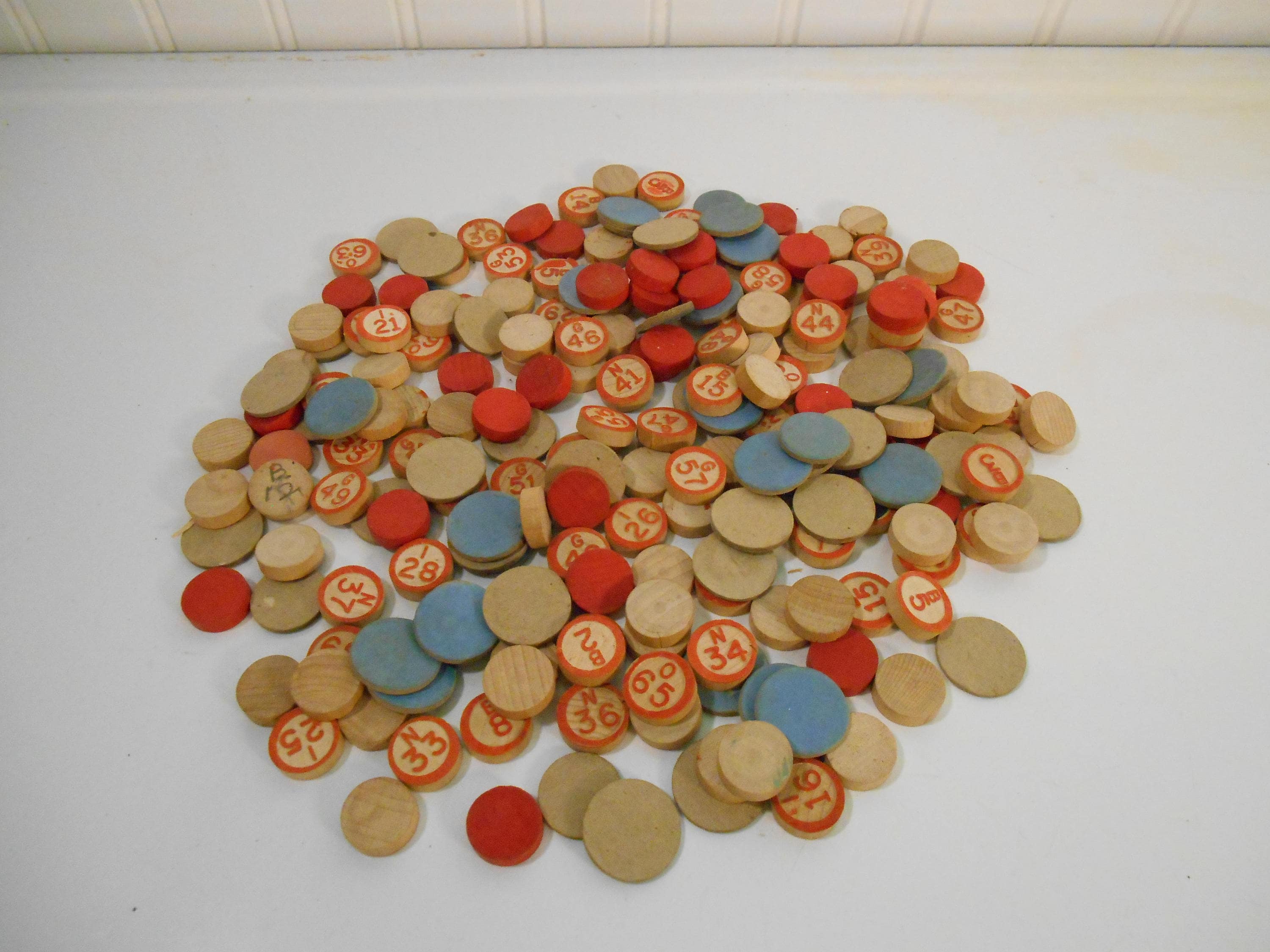 209 Bingo chips Antique games Vintage bingo Vintage games Etsy