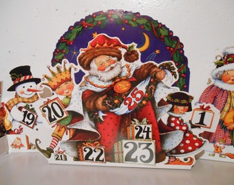 Mary Engelbriet advent calendar, Christmas calendar, ME collectibles, Santa, Advent calendar